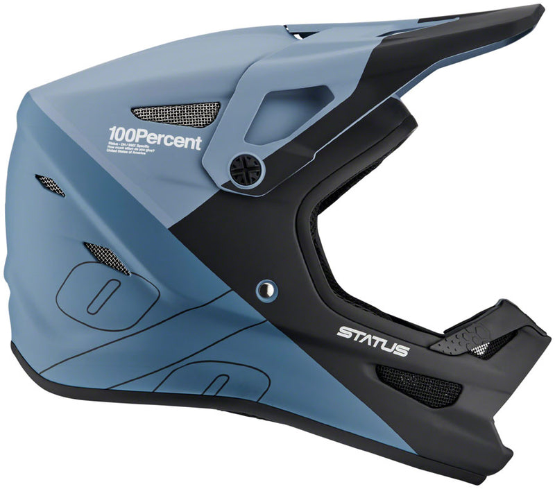 100% Status Full Face Helmet - Drop/Steel Blue X-Large
