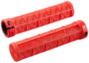 Supacaz Grizips Grips: Red with Black Star Ringz