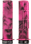 DMR DeathGrip Flanged Grips - Thin Lock-On Marble Pink