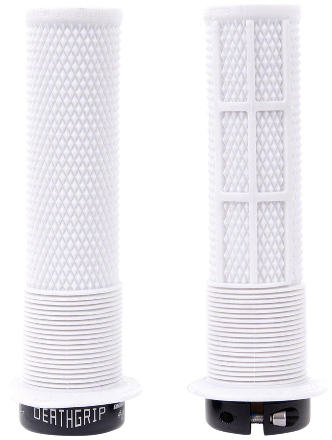 DMR DeathGrip Flanged Grips - Thick Lock-On White