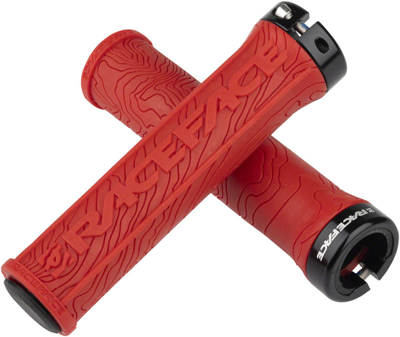 RaceFace Half Nelson Grips - Red Lock-On