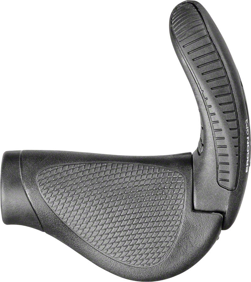 Ergon GP3 Grips - Black/Gray Gripshift Lock-On Small