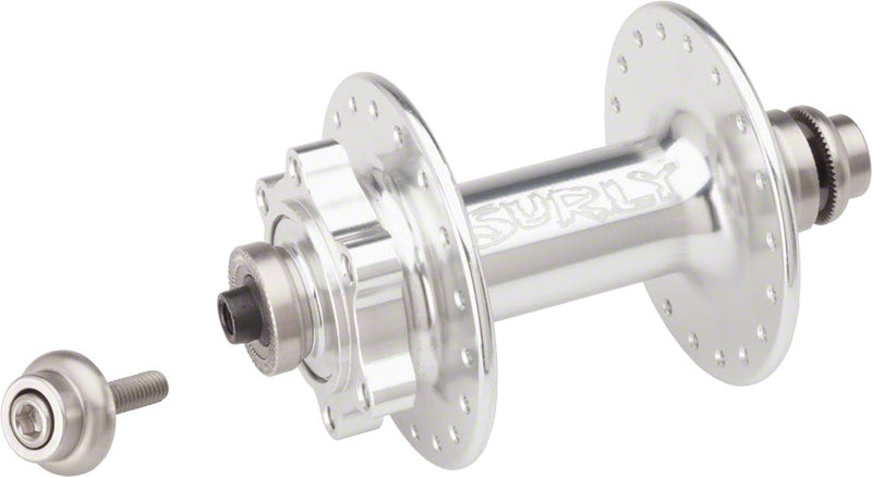 Surly Ultra New Disc Front Hub - QR x 100mm 6-Bolt Silver 36h