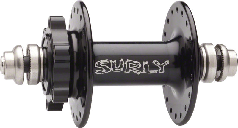 Surly Ultra New Disc Front Hub - QR x 100mm 6-Bolt Black 36h