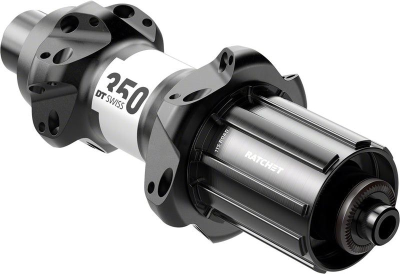 DT Swiss 350 Rear Hub - QR x 130mm Rim Brake HG11 Road BLK 24H Straightpull 36pt