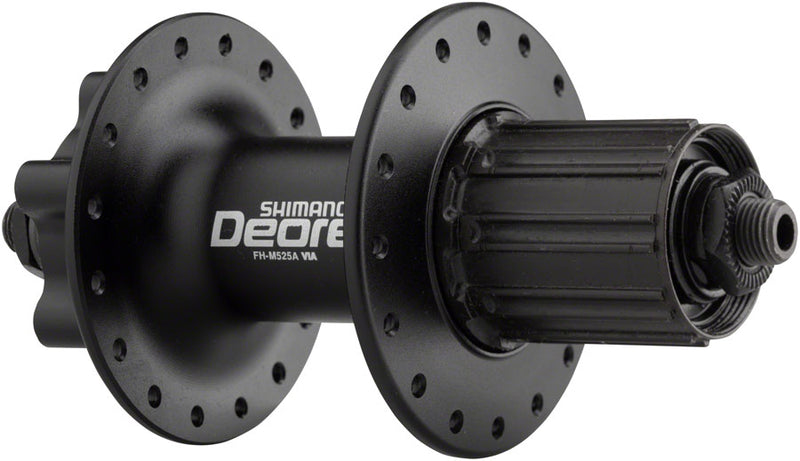 Shimano Deore FH-M525A Rear Hub - QR x 135mm 6-Bolt HG10 Black 32H