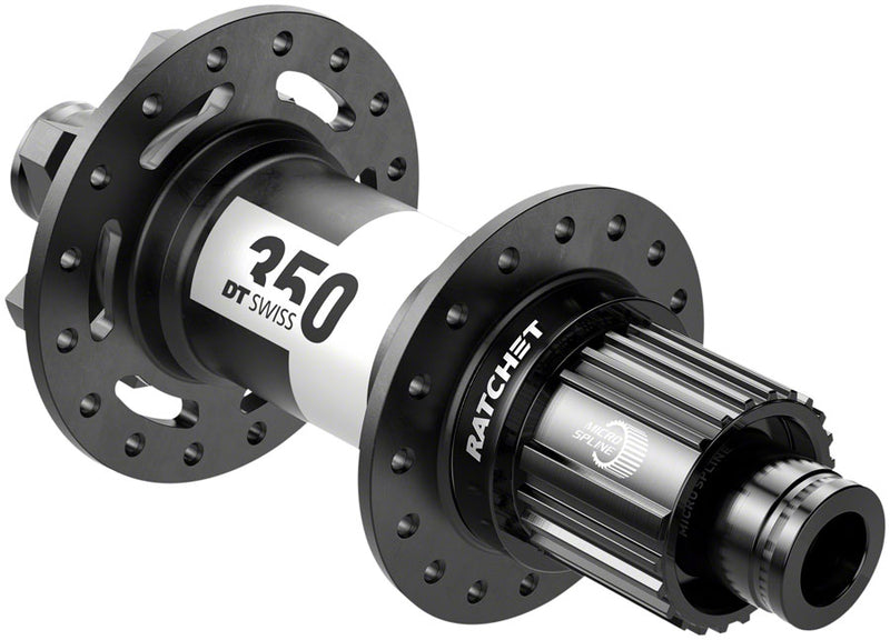 DT Swiss 350 Rear Hub - 12 x 148mm 6-Bolt Micro Spline Black 32H 36pt