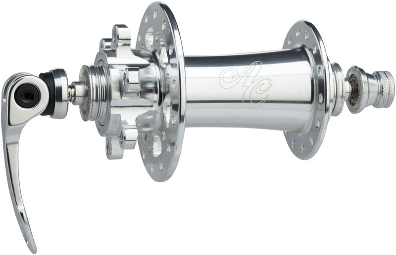 All-City Go-Devil Front Hub - 15/12/QR x 100mm 6-Bolt Sliver 28h
