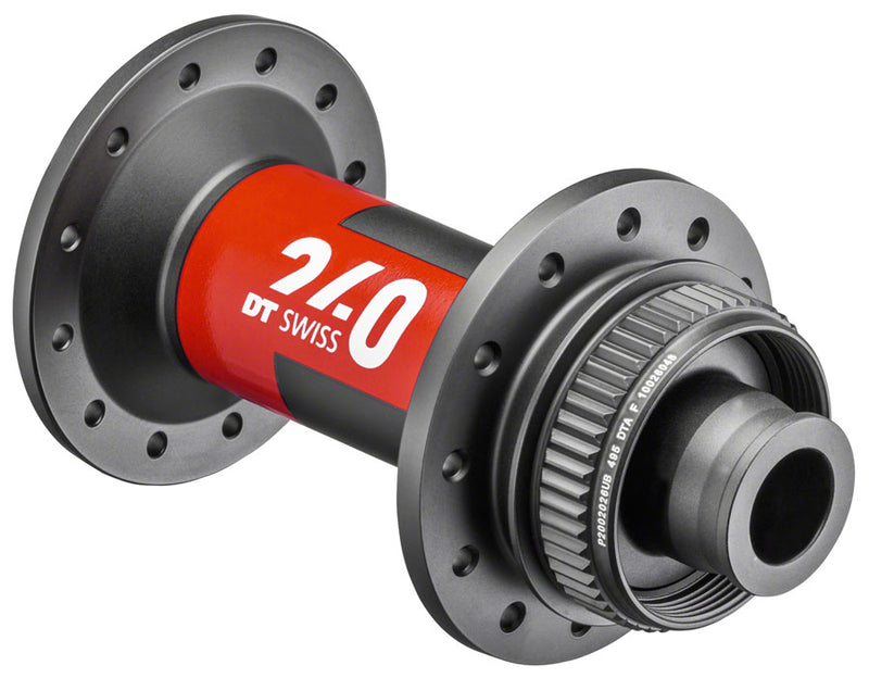 DT Swiss 240 Front Hub - 12 x 100mm Center Lock 24h Black/Red