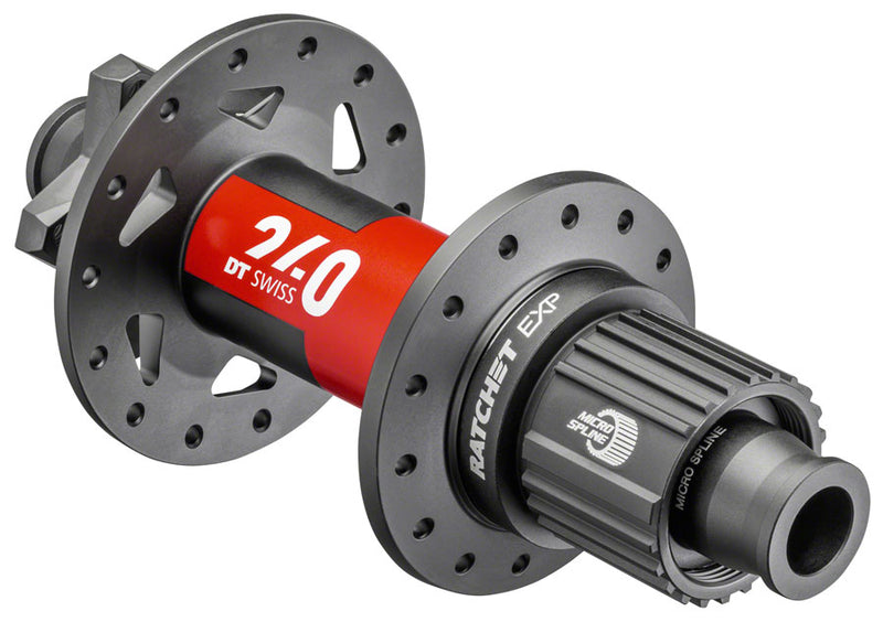 DT Swiss 240 EXP Rear Hub - 12 x 157mm 6-Bolt Micro Spline BLK/Red 32H 36pt