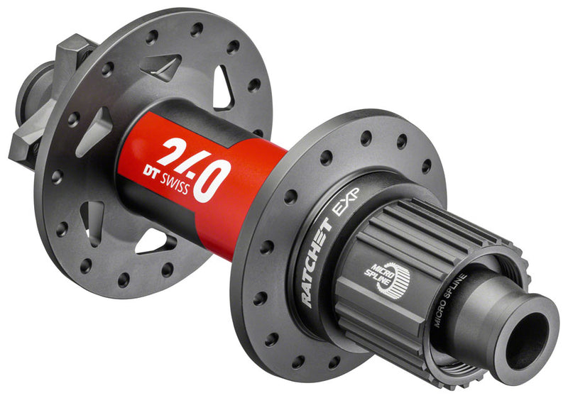 DT Swiss 240 EXP Rear Hub - 12 x 148mm 6-Bolt Micro Spline BLK/Red 28H 54pt