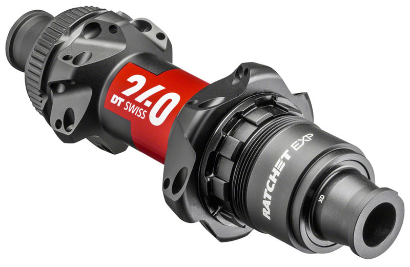 DT Swiss 240 EXP Rear Hub - 12 x 142mm Center-Lock XDR BLK/Red 24H Straight Pull 36pt