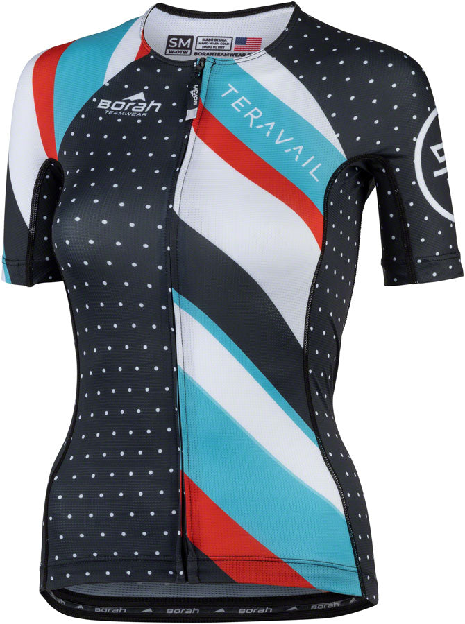 Teravail Waypoint Women's Jersey - Black White Blue Red Small
