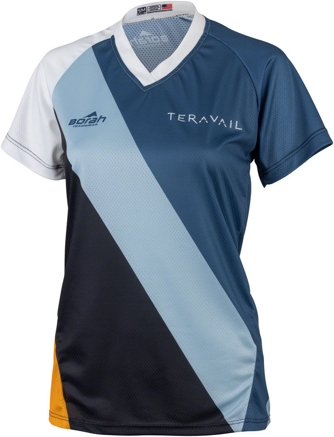 Teravail Waypoint Women's MTB Jersey - White Blue Lite Blue BLK Gold 2X-Large