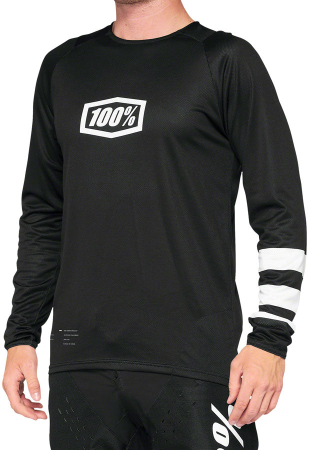 100% R-Core Long Sleeve Jersey - Black/White Large