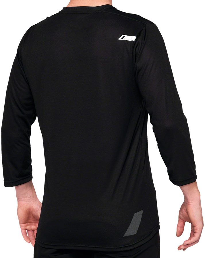 100% Airmatic 3/4 Sleeve Jersey - Black X-Large