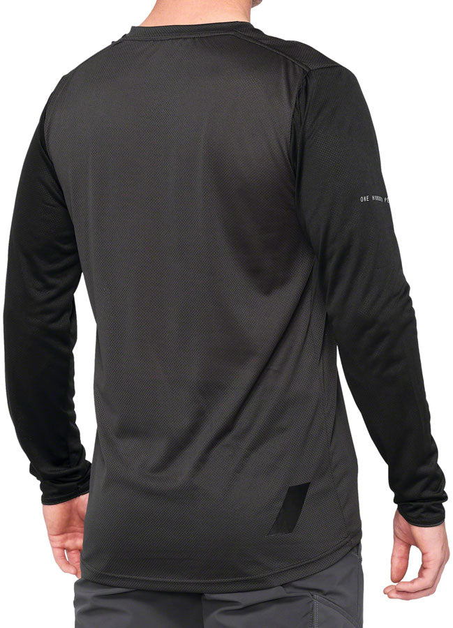 100% Ridecamp Long Sleeve Jersey - Black/Charcoal X-Large