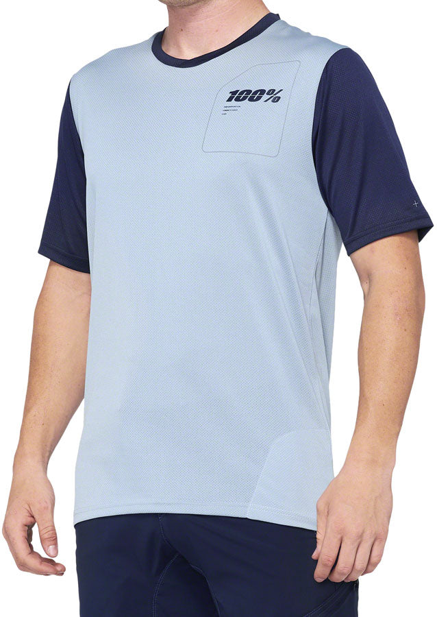 100% Ridecamp Jersey - Blue/Navy Short Sleeve Mens Large