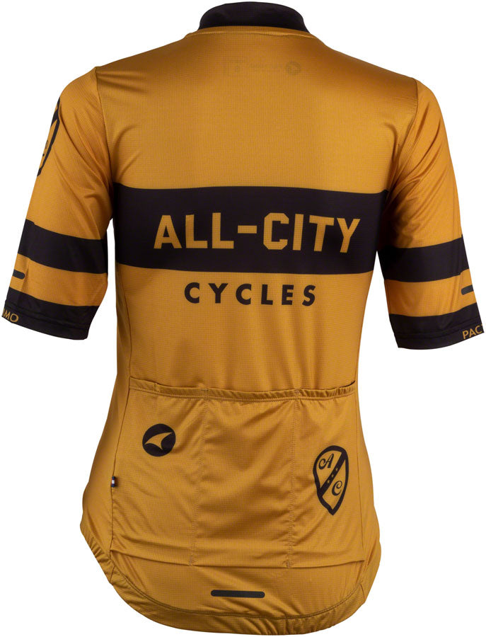 All-City Classic Logowear Womens Jersey - Mustard Brown Black Large