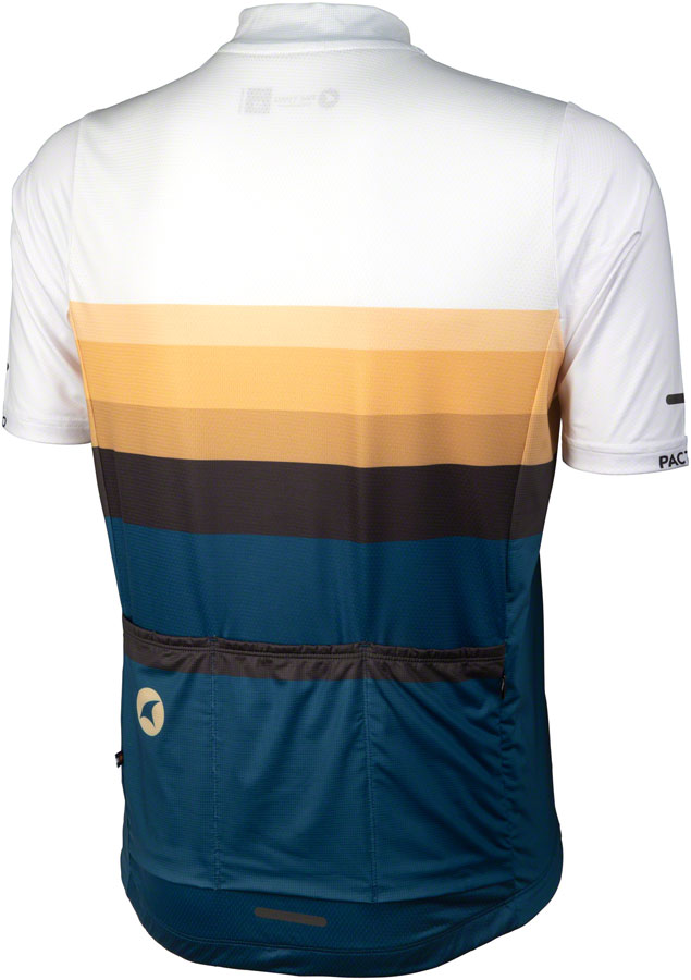 Salsa Latitude Mens Jersey - White Navy Blue Black  w/ Stripes 2X-Large