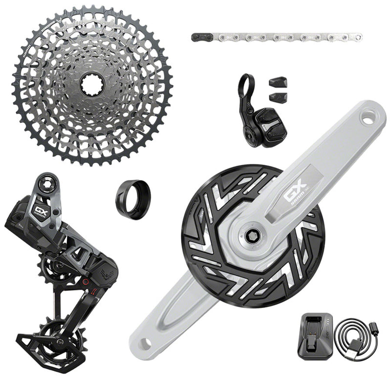 SRAM GX Eagle T-Type Ebike AXS Groupset - 104BCD 34T Clip-On Guard Derailleur Shifter 10-52t Cassette Arms not included