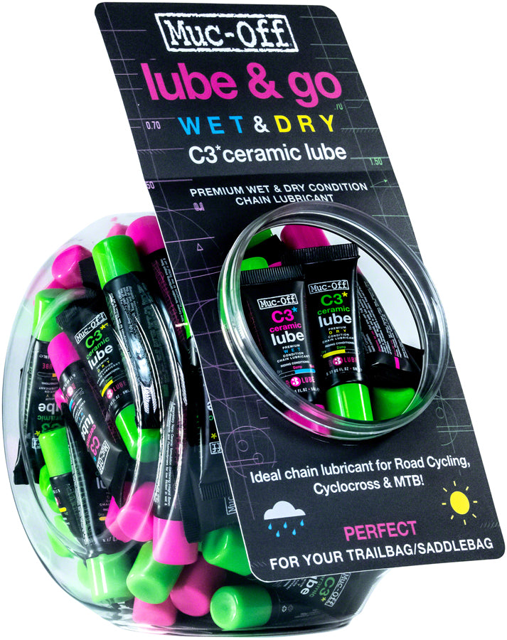 Muc-Off C3 Wet/Dry Ceramic Bike Chain Lube - Countertop Sample Jar 5ml Wet Dry Mix