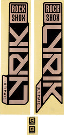 RockShox Fork Decal Kit - Lyrik Ultimate 27.5"/29" Matte Copper Foil For High Gloss BLK 2023+