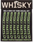 WHISKY 70w Rim Decal Kit for 2 Rims Lime Green