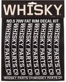 WHISKY 70w Rim Decal Kit for 2 Rims Light Gray