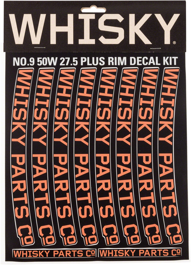 WHISKY 50w Rim Decal Kit for 2 Rims Orange