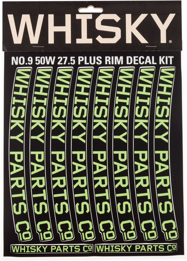 WHISKY 50w Rim Decal Kit for 2 Rims Lime Green