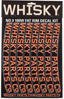 WHISKY 100w Rim Decal Kit for 2 Rims Orange