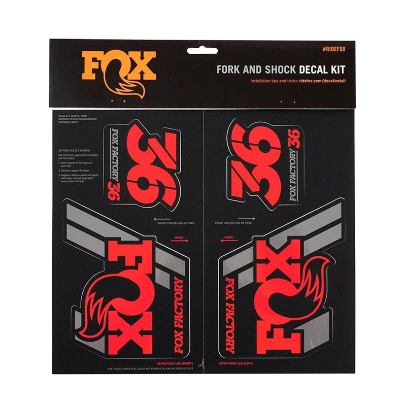 FOX Heritage Decal Kit for Forks and Shocks Red