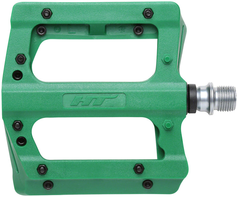 HT Components PA12A Pedals - Platform Composite 9/16" Neon Green