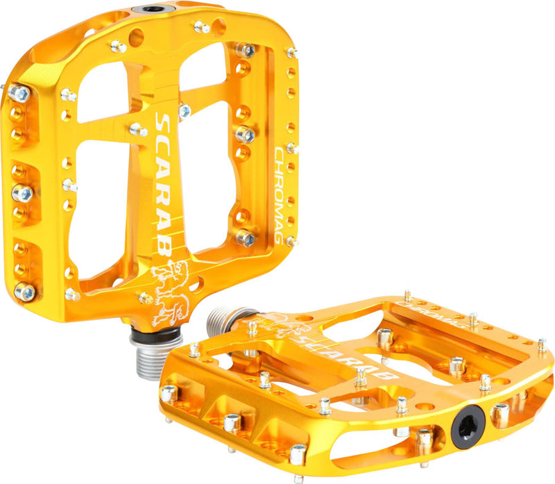 Chromag Scarab Pedals - Platform Aluminum 9/16" Gold