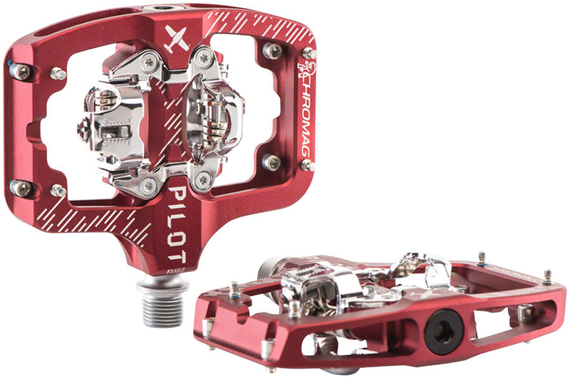 Chromag Pilot Pedals - Dual Sided Clipless 9/16" Red Regular