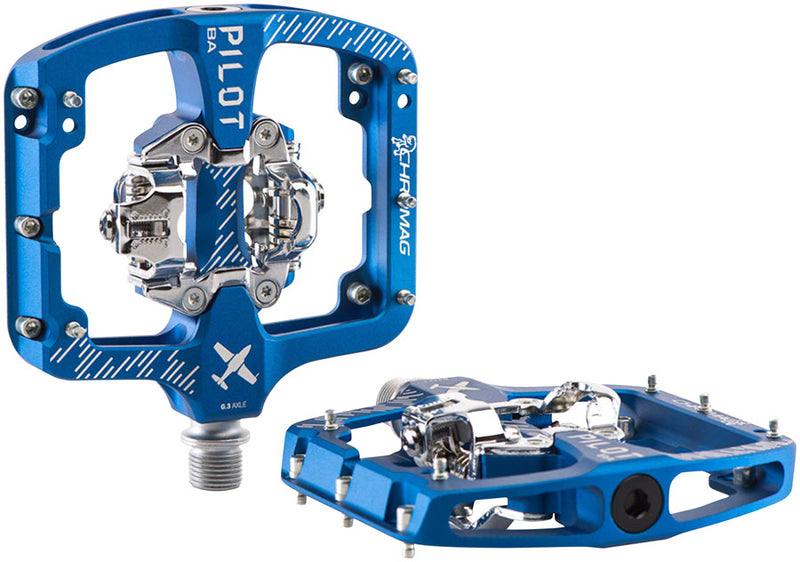 Chromag Pilot BA Pedals - Dual Sided Clipless 9/16" Blue Wide