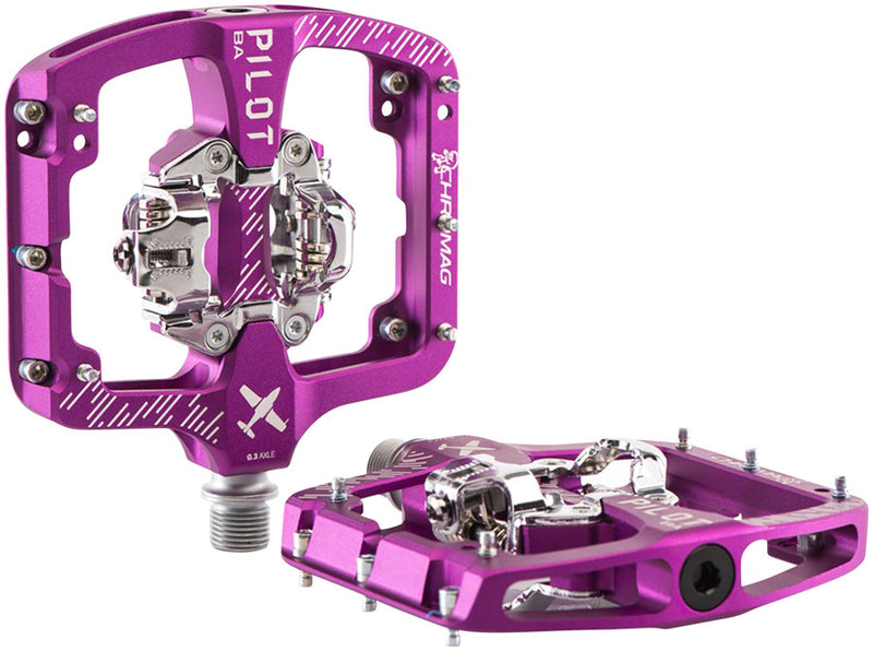 Chromag Pilot BA Pedals - Dual Sided Clipless 9/16" Purple Wide