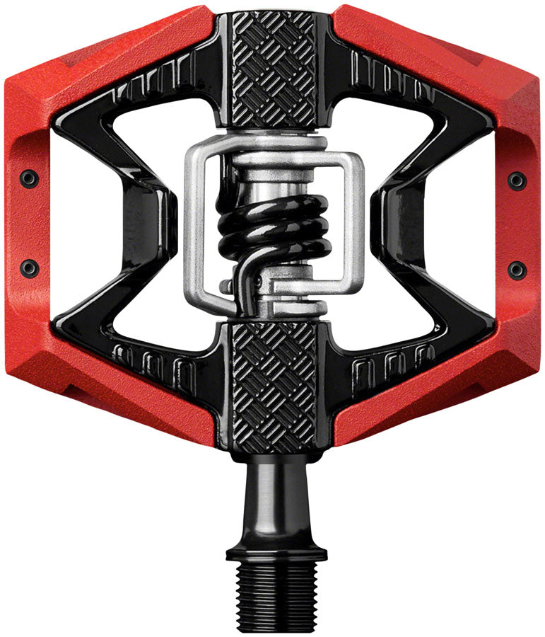 Crank Brothers Double Shot 3 Pedals - Single Side Clipless Platform Aluminum 9/16" Red/BLK