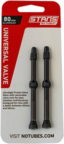 Stan's NoTubes Alloy Valve Stems - 80mm Pair Black