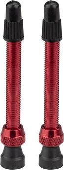 Stan's Alloy Valve Stems - 55mm Pair Red