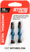 Stan's NoTubes Alloy Valve Stems - 35mm Pair Blue