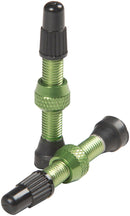 Stans Alloy Valve Stems - 35mm Pair Green