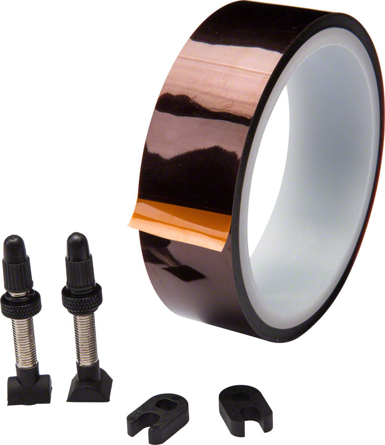 Easton Road Tubeless Kit: Includes 2 Valves and 10mx22mm Tape