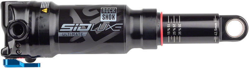 RockShox SIDLuxe Ultimate RL Rear Shock - 165 x 42.5mm SoloAir 1 Token Medium Reb/Comp 430lb L/O Force Trunnion / Std A1