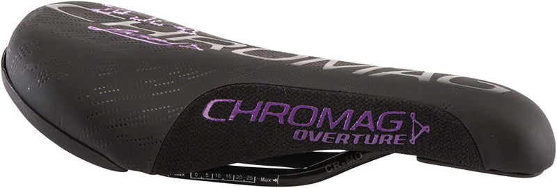 Chromag Overture Saddle - Chromoly Black/Purple