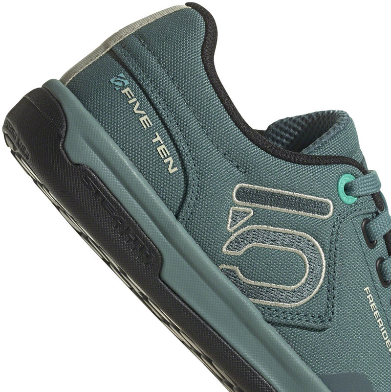 Five Ten Freerider Pro Canvas Flat Shoes - Womens Hazy Emerald/Acid Mint/Core BLK 8