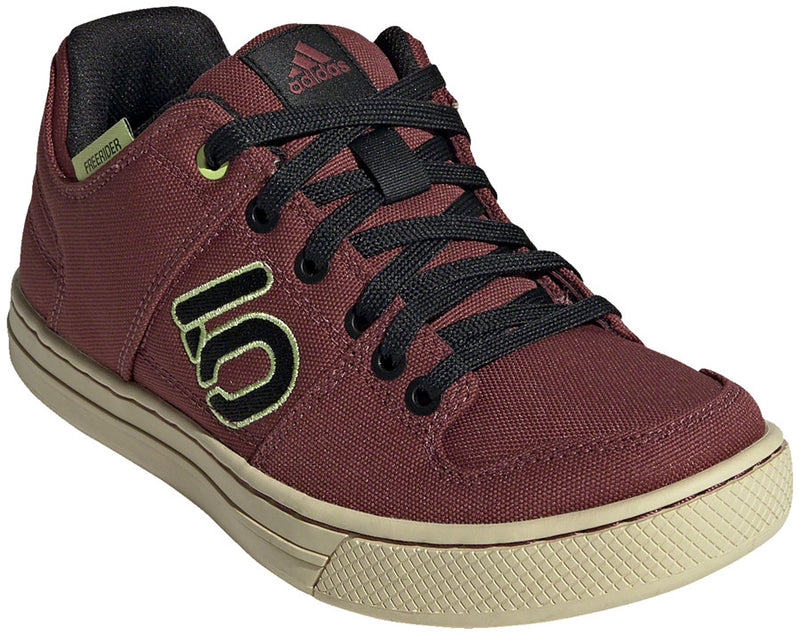 Five Ten Freerider Canvas Flat Shoes - Women's Quiet Crimson/Core BLK/Pulse Lime 6
