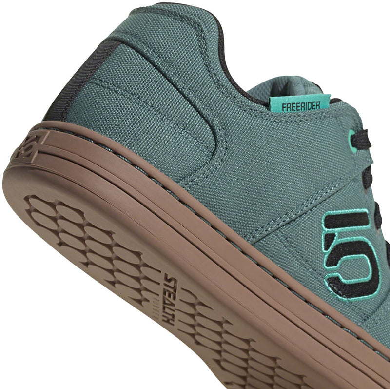 Five Ten Freerider Canvas Flat Shoes - Womens Hazy Emerald/Core BLK/Acid Mint 9