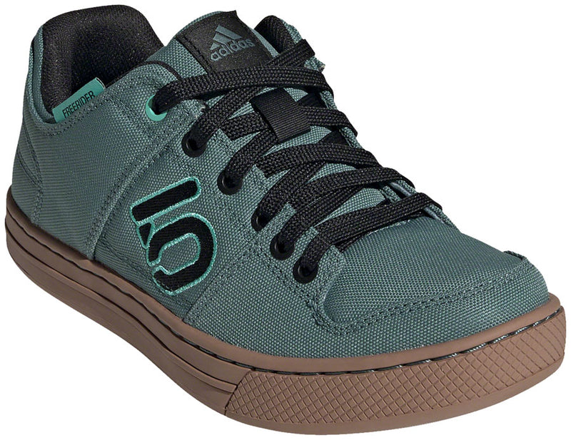 Five Ten Freerider Canvas Flat Shoes - Women's Hazy Emerald/Core BLK/Acid Mint 6